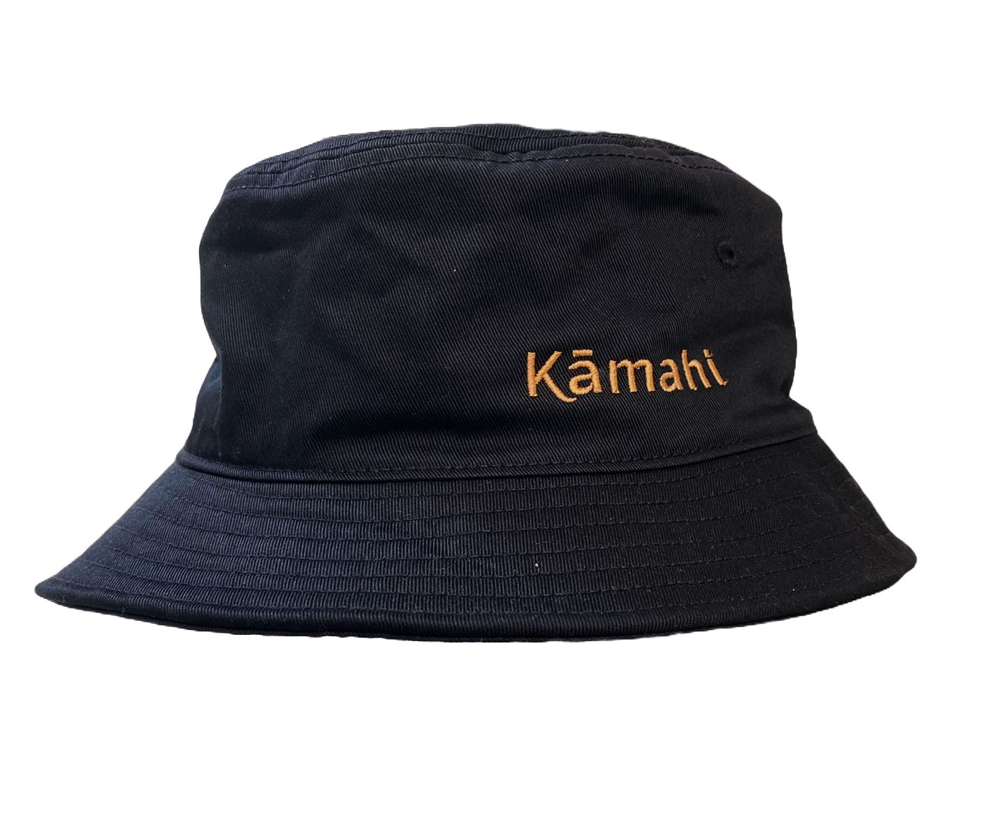 Kāmahi black cotton bucket hat