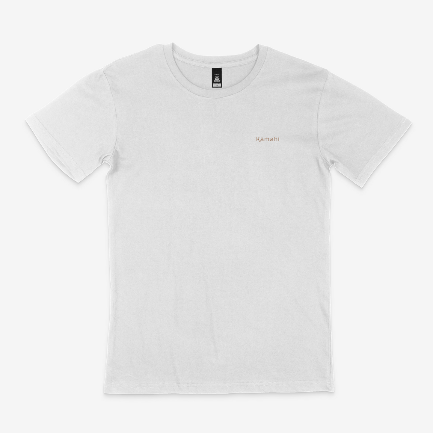 Kāmahi men's short sleeved t-shirt - white/copper
