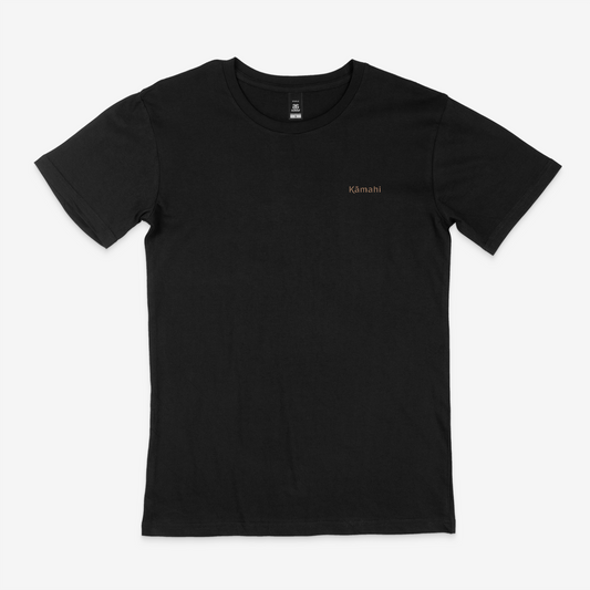 Kāmahi men's short sleeved t-shirt - black