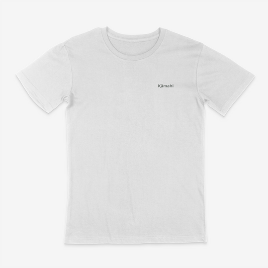 Kāmahi men's short sleeved t-shirt - white/green